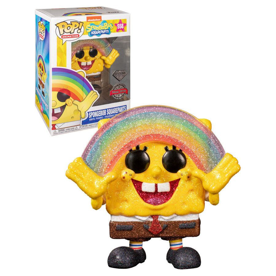 Spongebob Squarepants - Spongebob Rainbow Diamond Glitter US Exclusive Collectable Pop! Vinyl (Used)