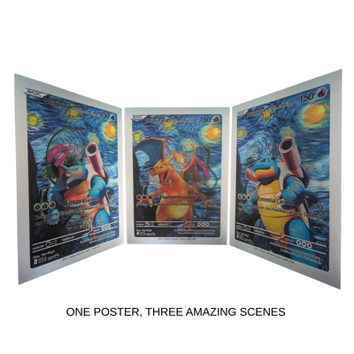 Various Pokemon Trading Cards - 3D Lenticular Poster