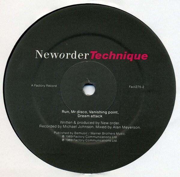 New Order - Technique Vinyl LP (Used)