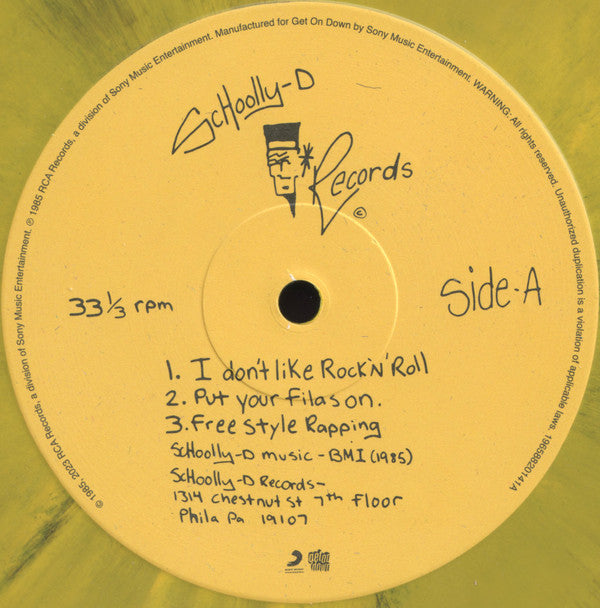 Schoolly-D - Schoolly-D RSD2023 Limited Edition Reissue Yellow/Black Splatter Coloured Vinyl LP (Used)