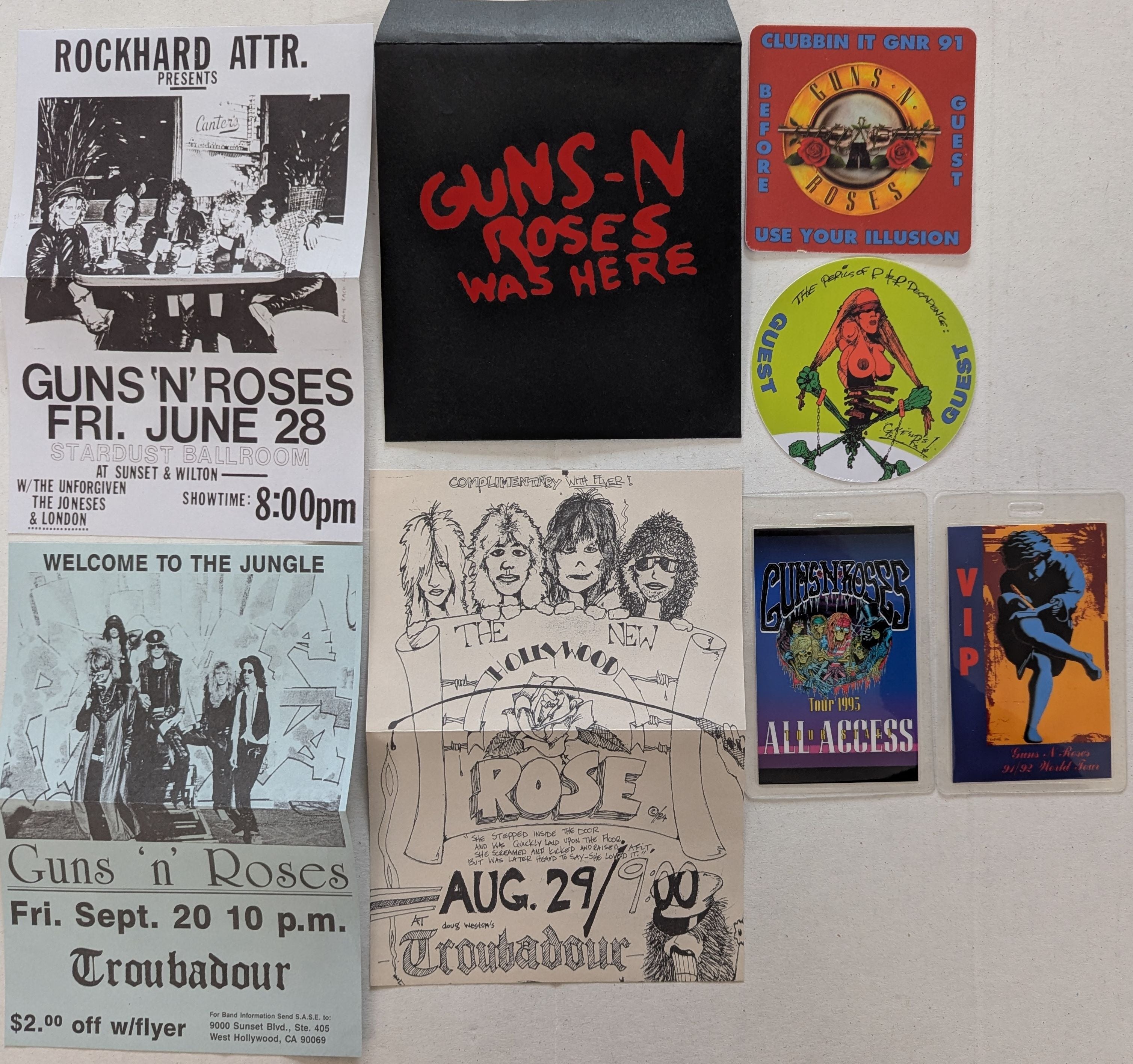 Guns N' Roses - 2017 Australian Tour VIP Satchel Filled With The Original Concert Program & Reproduction Tickets,  Flyers & Much More