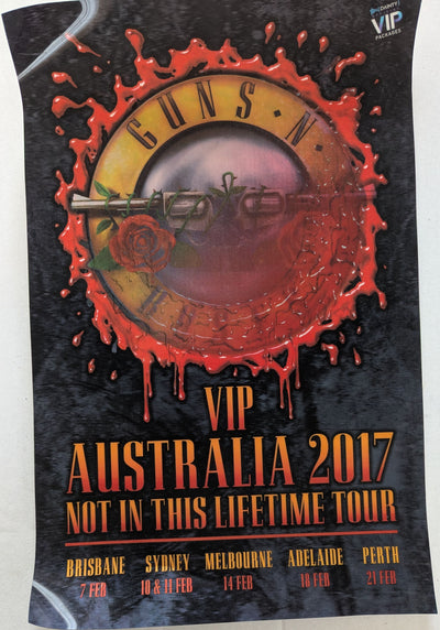 Guns N' Roses - 2017 Australian Tour VIP Satchel Filled With The Original Concert Program & Reproduction Tickets,  Flyers & Much More