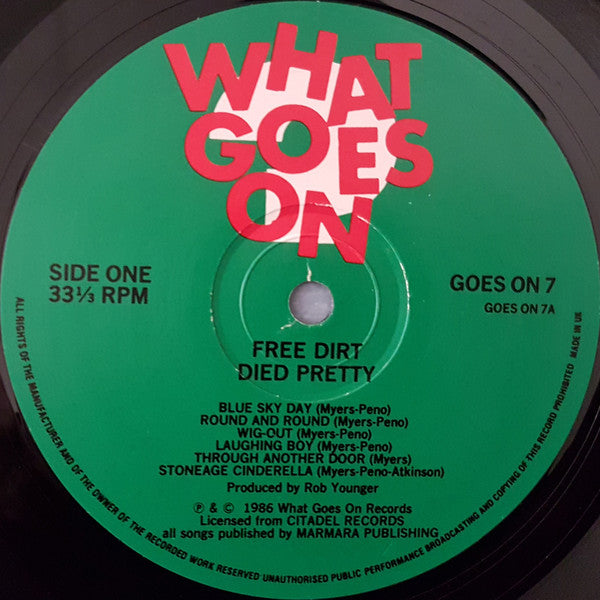 Died Pretty - Free Dirt Vinyl LP (Used)