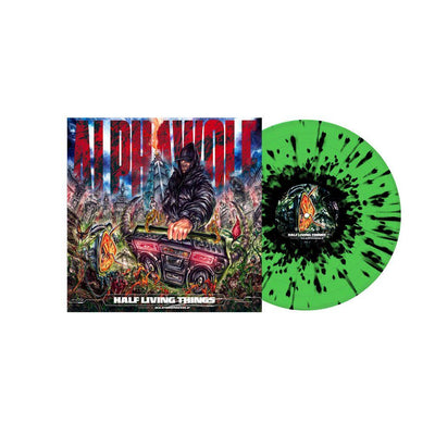 Alpha Wolf - Half Living Things Transparent Green/Black Splatter Coloured Vinyl LP