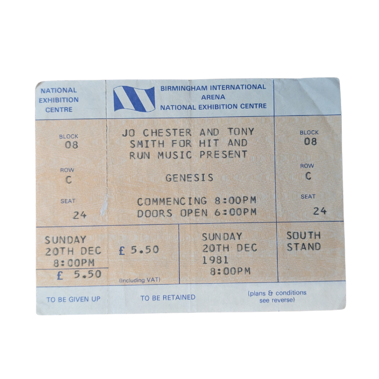 Genesis - Abacab Tour 1981 Original Vintage Concert Ticket Seat 24