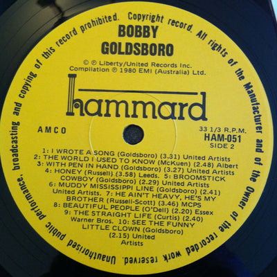 Bobby Goldsboro - Bobby Goldsboro Gold Vinyl LP (Used)
