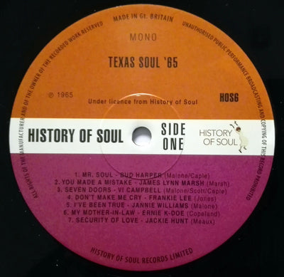 Various Artists - Texas Soul '65 Vinyl LP (Used)