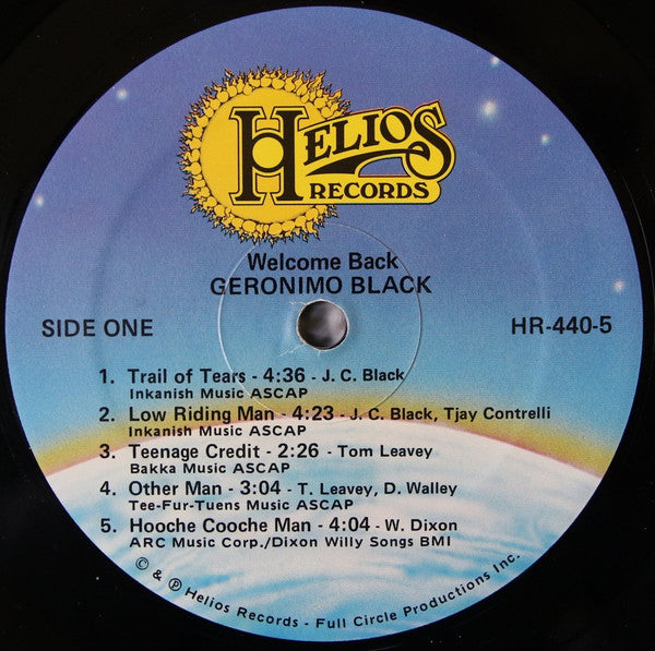 Geronimo Black - Welcome Back Geronimo Black Vinyl LP (Used)