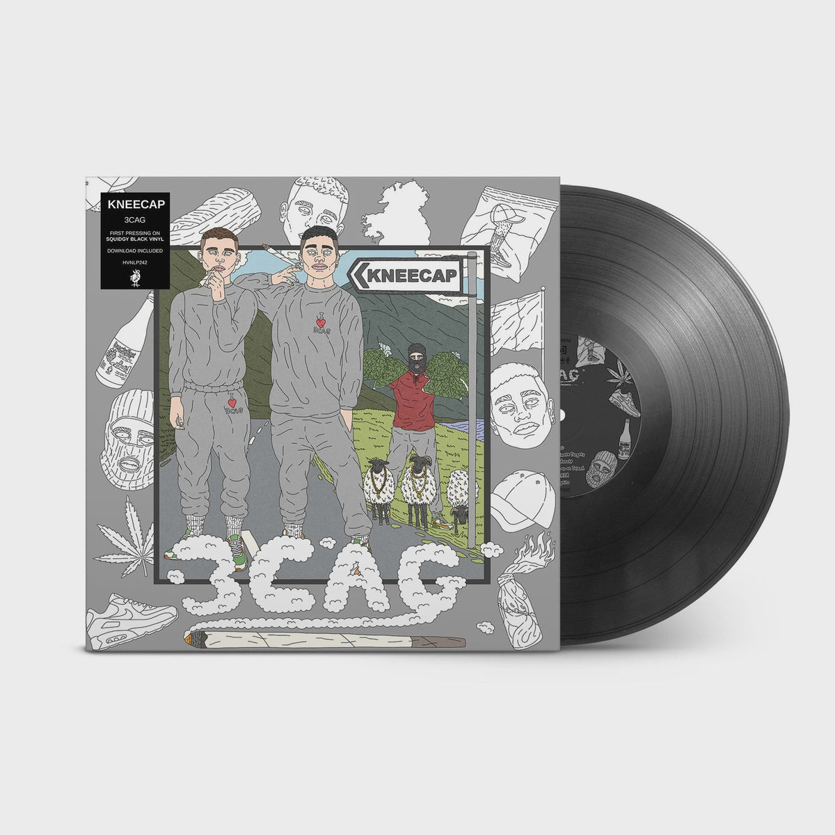 Kneecap - 3CAG (EP) Limited Edition Squidgy Black Coloured Vinyl LP