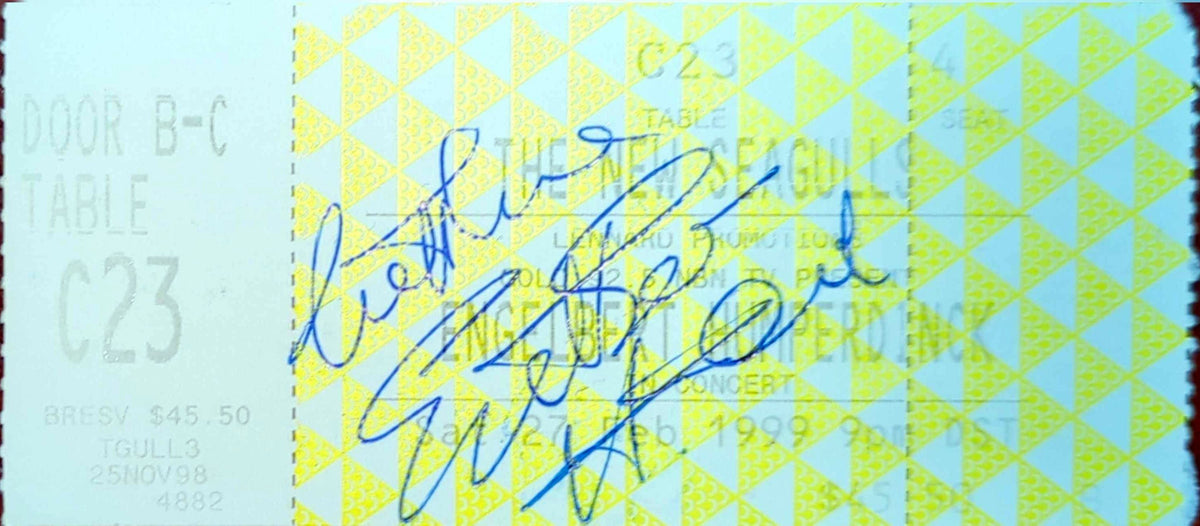 Engelbert Humperdinck - 1999 Original Vintage Concert Ticket Seat #C23