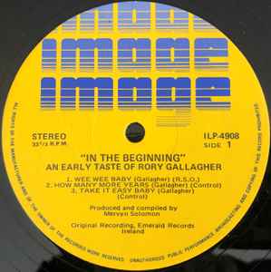 Rory Gallagher - In The Beginning - An Early Taste Of Rory Gallagher Vinyl LP (Used)