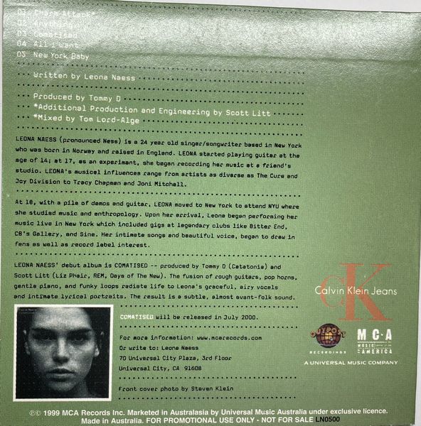 Leona Naess - Comatised - Promo CD