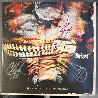 Slipknot ‎– Vol. 3: (Autographed) (Clear) Vinyl 2LP (Used) w/COA