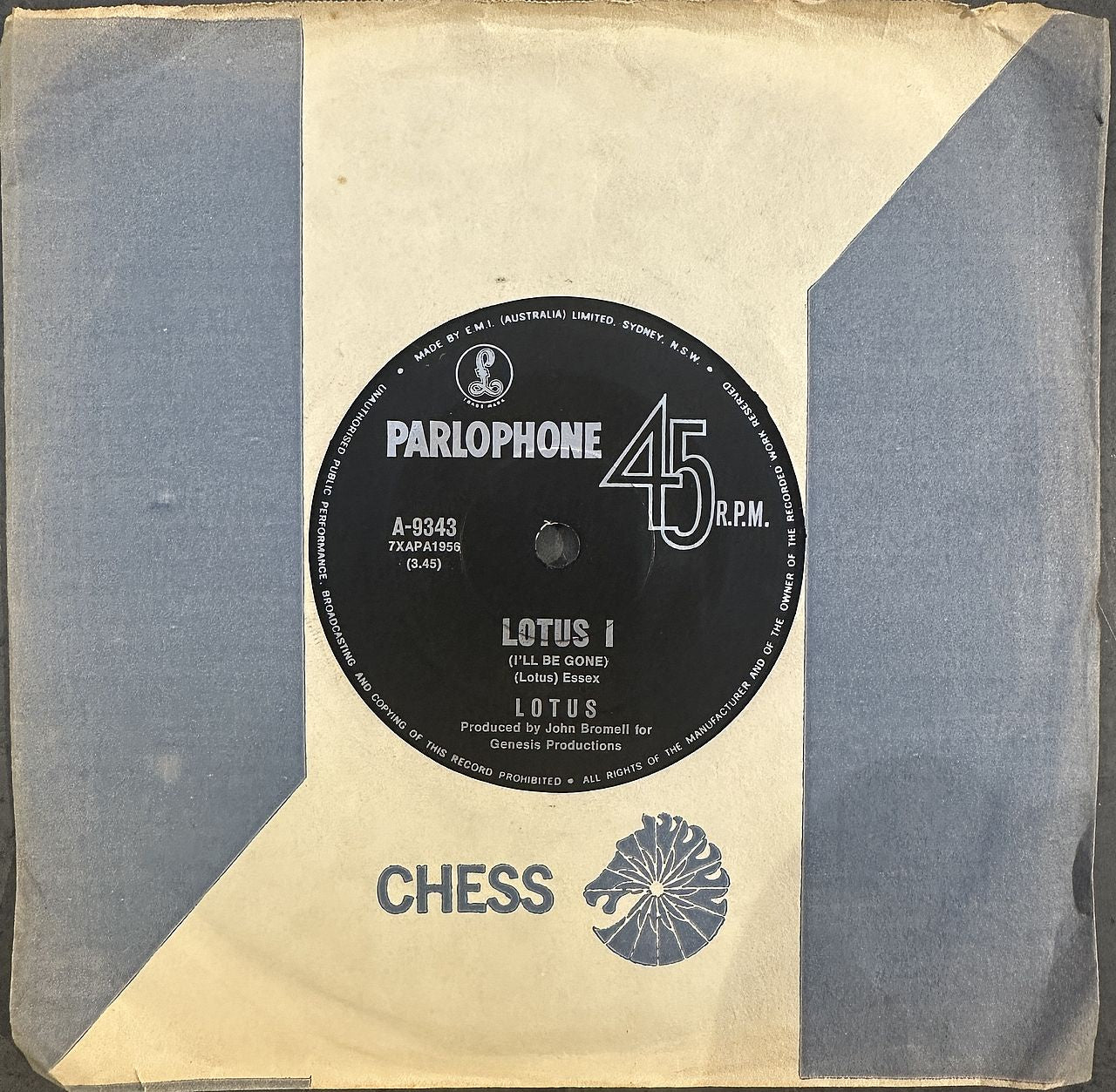 Lotus – Lotus I (I'll Be Gone) / Epoch 7" Single Vinyl (Used)