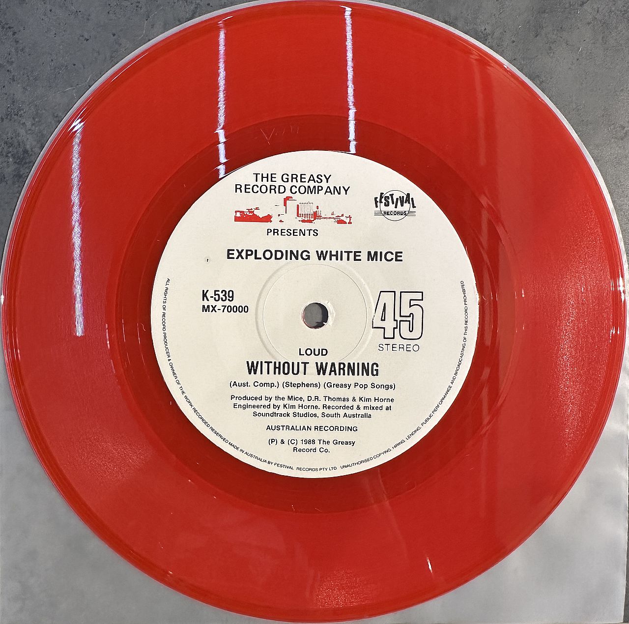 Exploding White Mice – Fear (Late At Night) 7" Vinyl Single (Used)