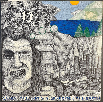 Exit-13 – Spare The Wrench, Surrender The Earth 7" Vinyl EP (Used)
