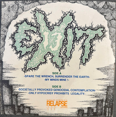 Exit-13 – Spare The Wrench, Surrender The Earth 7" Vinyl EP (Used)