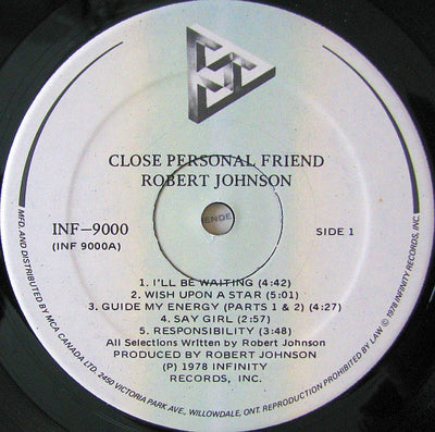Robert Johnson - Close Personal Friend Vinyl LP (Used)