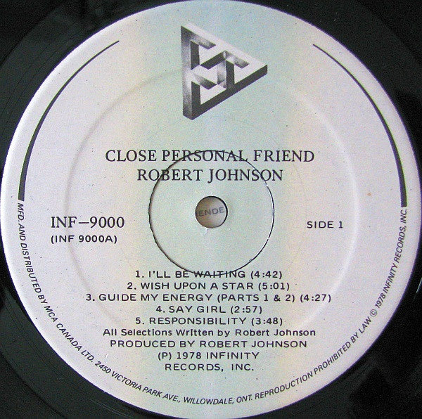 Robert Johnson - Close Personal Friend Vinyl LP (Used)