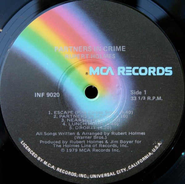 Rupert Holmes - Partners In Crime Vinyl LP (Used)