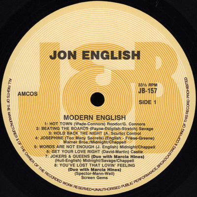 Jon English - Modern English: 16 Great Hits Vinyl LP (Used)