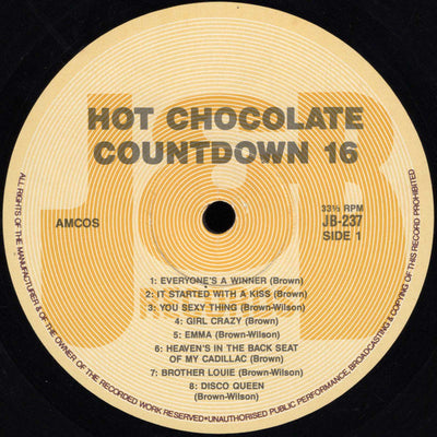 Hot Chocolate - Countdown 16 Vinyl LP (Used)