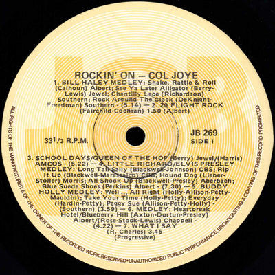 Col Joye - Rockin' On Vinyl LP (Used)