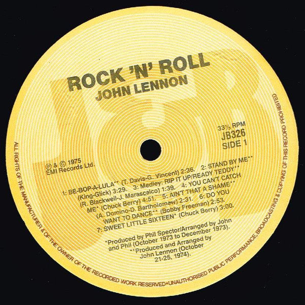 John Lennon - Rip It Up (15 Rock ’N’ Roll Greats) Vinyl LP (Used)