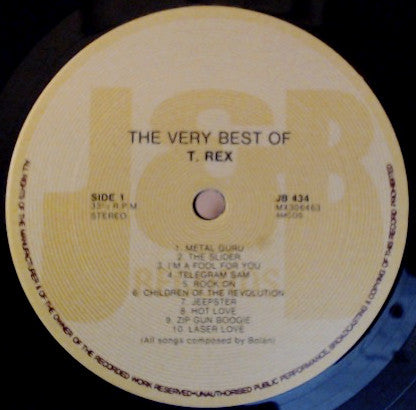 T. Rex & Adam Ant - The Very Best Of Vinyl LP (Used)
