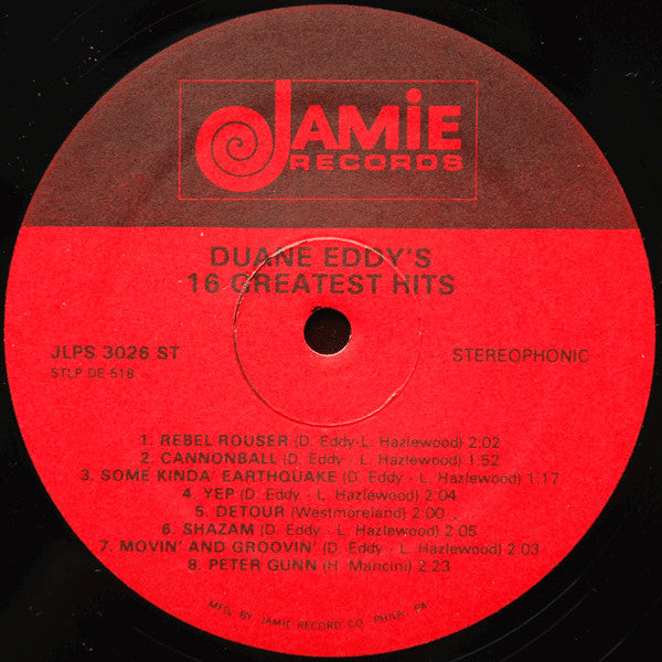 Duane Eddy - Duane Eddy's 16 Greatest Hits Vinyl LP (Used)