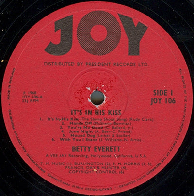 Betty Everett - It's In His Kiss (Shoop Shoop) Vinyl LP (Used)