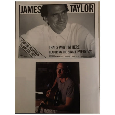 James Taylor - That's Why I'm Here 1986 Australia Original Concert Tour Program With Ticket