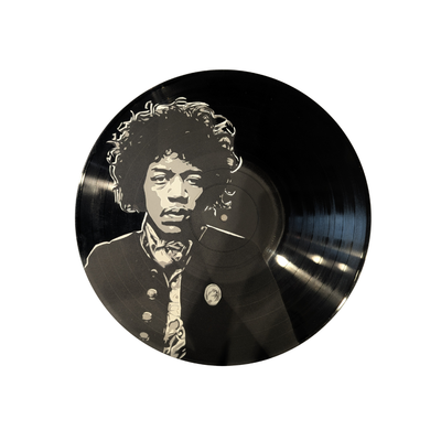 Vinyl Art - Jimi Hendrix Spray-Painted Vinyl