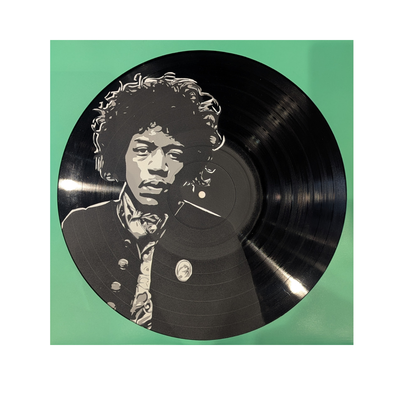Vinyl Art - Jimi Hendrix Spray-Painted Vinyl