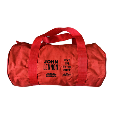 John Lennon - Original 1980s Live In New York City Sony Capitol Records Red Promo Overnight Bag