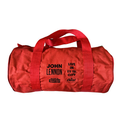 John Lennon - Original 1980s Live In New York City Sony Capitol Records Red Promo Overnight Bag