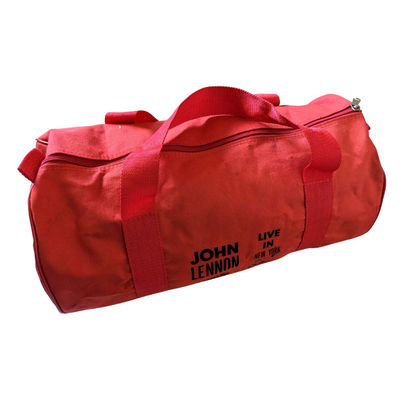 John Lennon - Original 1980s Live In New York City Sony Capitol Records Red Promo Overnight Bag