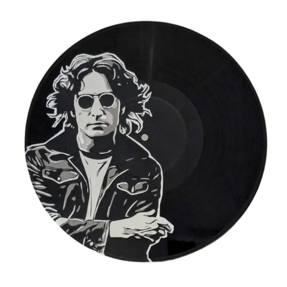 Vinyl Art - John Lennon Spray-Painted Art