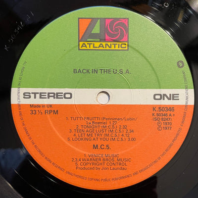 MC5 - Back In The USA Reissue Vinyl LP (Used)