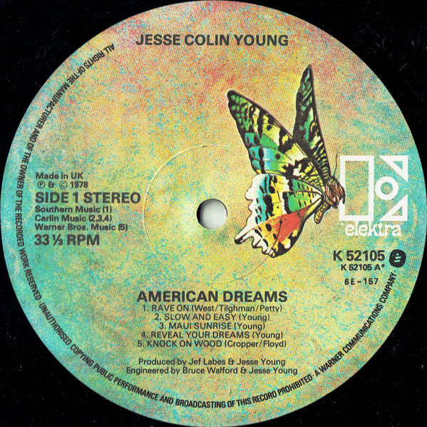 Jesse Colin Young - American Dreams Vinyl LP (Used)