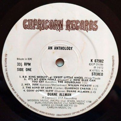 Duane Allman - An Anthology Vinyl 2LP (Used)