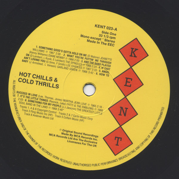 Various Artists - Hot Chills & Cold Thrills Vinyl LP (Used)