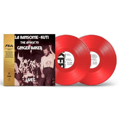 Fela Kuti - Live! With Ginger Baker 50th Anniversary Red Coloured Vinyl 2LP
