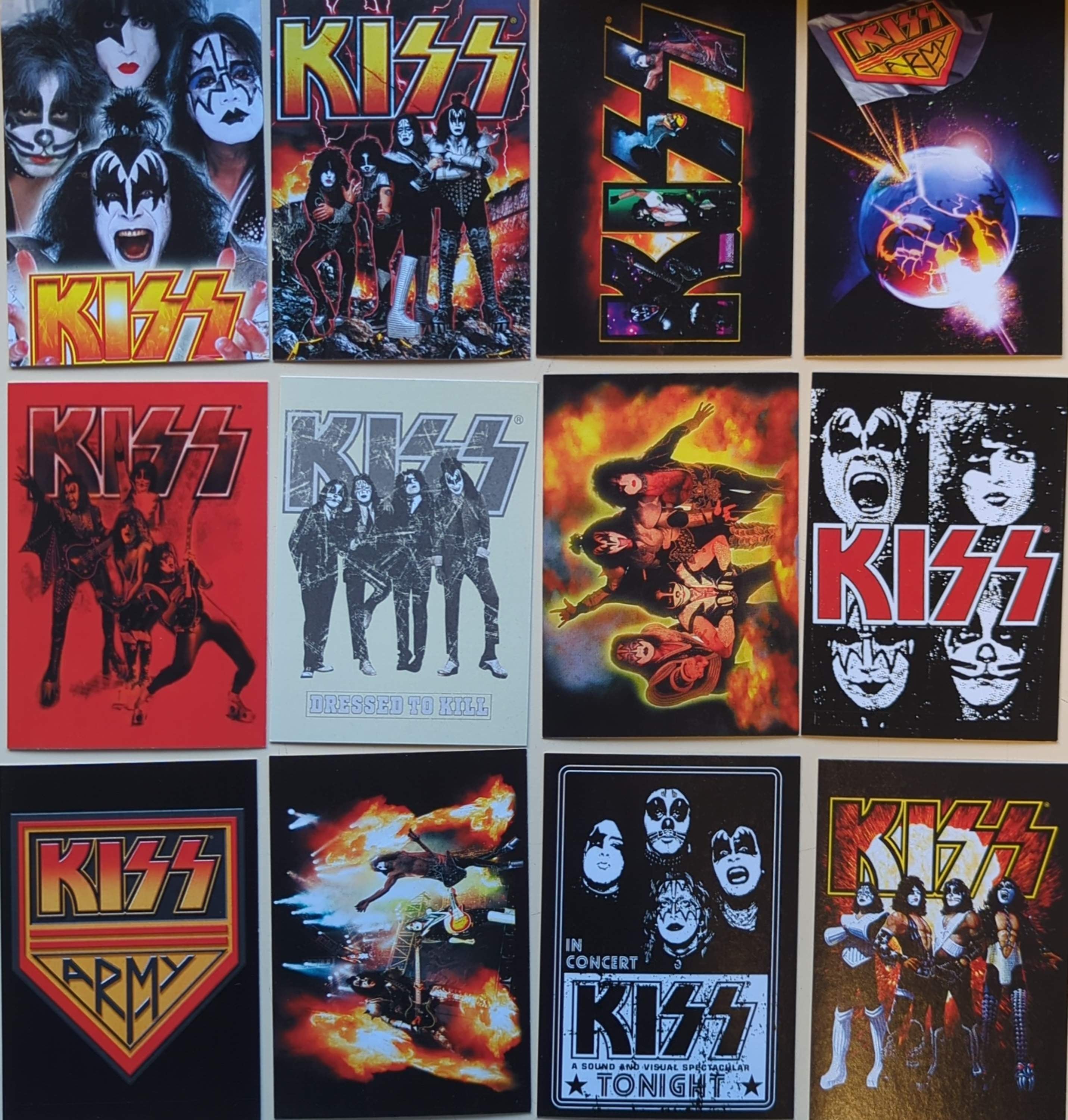 Kiss - 2009 Complete Set Of 12 Press Pass Collectable Cards