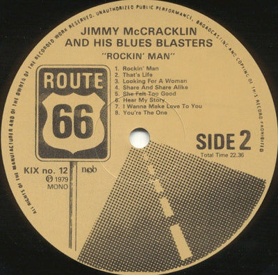 Jimmy McCracklin & His Blues Blasters - Rockin' Man Vinyl LP (Used)