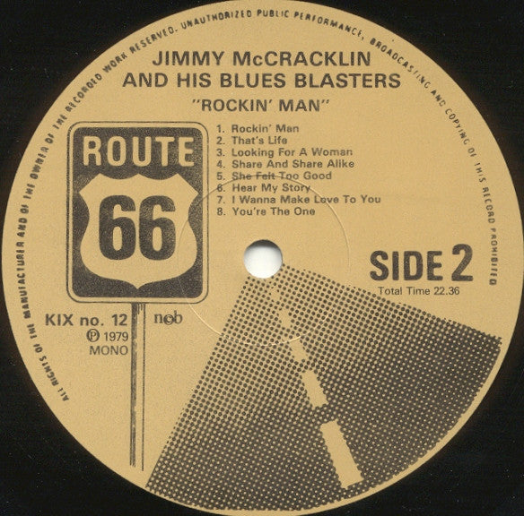 Jimmy McCracklin & His Blues Blasters - Rockin' Man Vinyl LP (Used)