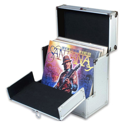 Retro Musique - Aluminium Record Storage Case Silver