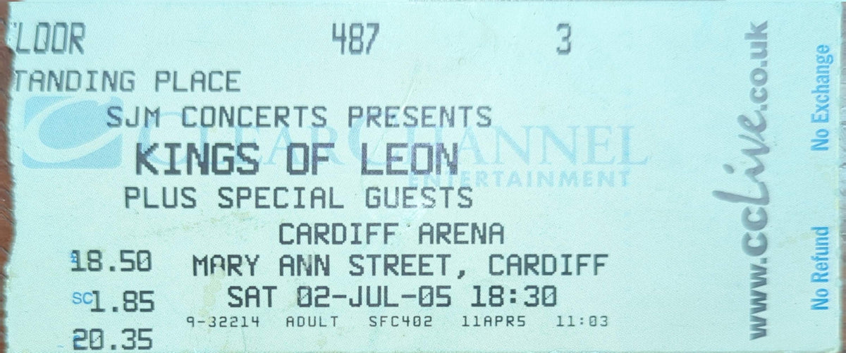 Kings of Leon - 2005 Original Vintage Concert Ticket Seat #487
