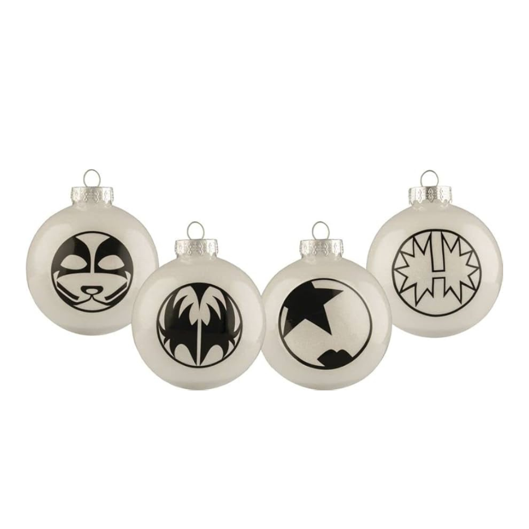 Kiss - Set of 4 Baubles Christmas Ornament