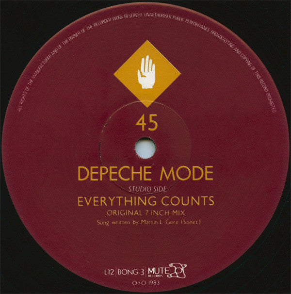 Depeche Mode - Everything Counts And Live Tracks Limited Edition Vinyl LP (Used)